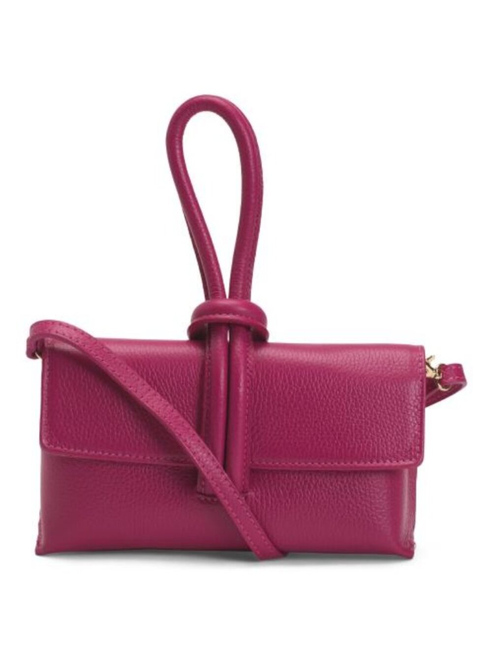 LA FEMME Made In Italy Leather Leather Wristlet Clutch